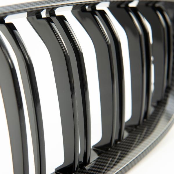 Sportgrill Kühlergrill Doppelsteg für BMW 4er F32 / F33 / F36 13-21 Carbon Look