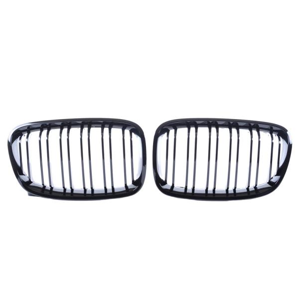 Sportgrill Kühlergrill Doppelsteg für BMW 1er F20 / F21 11-15 glanz schwarz