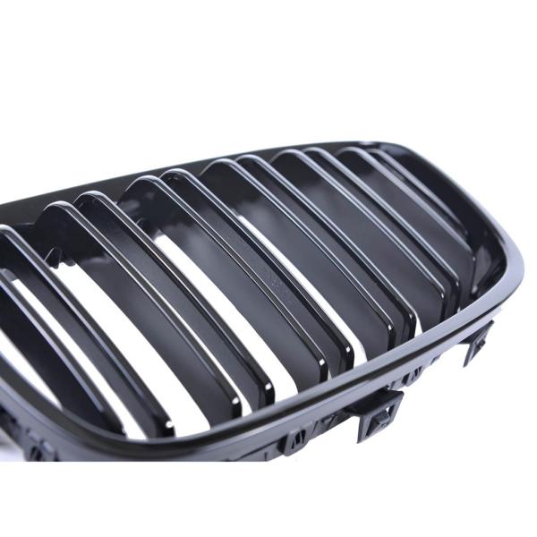 Sportgrill Kühlergrill Doppelsteg für BMW 1er F20 / F21 11-15 glanz schwarz