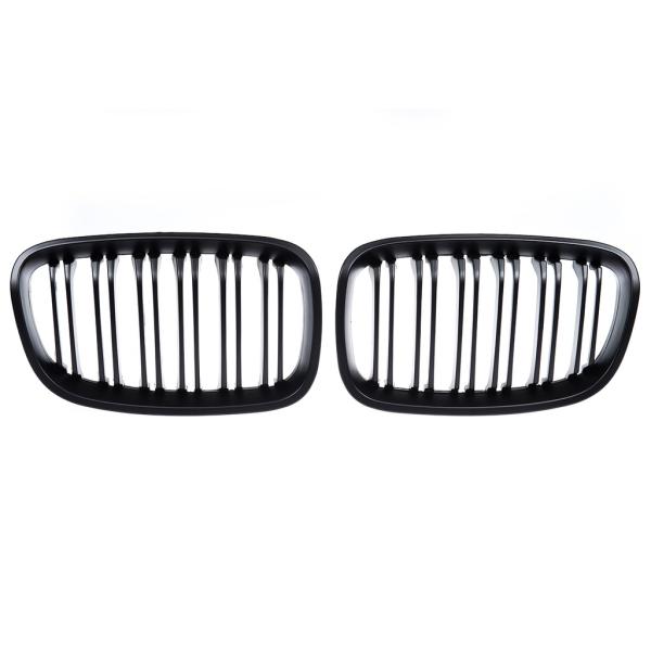 Sportgrill Kühlergrill Doppelsteg für BMW 1er F20 / F21 11-15 schwarz/Matt