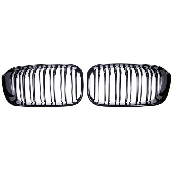 Sportgrill Kühlergrill Doppelsteg für BMW 1er F20 / F21 15-19 glanz schwarz