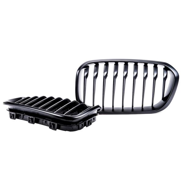 Sportgrill Kühlergrill Single für BMW 1er F20 / F21 15-19 schwarz/Matt