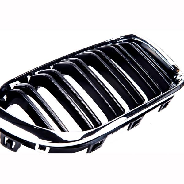 Sportgrill Kühlergrill Doppelsteg für BMW 1er F20 / F21 15-19 schwarz/chrom