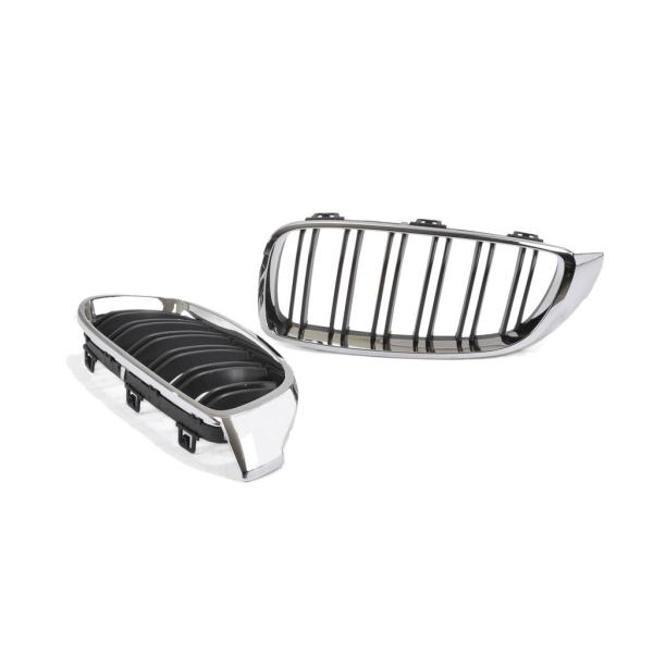 Sportgrill Kühlergrill für BMW 4er F32 / F33 / F36 13-21 schwarz/chrom