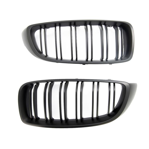 Sportgrill Kühlergrill Doppelsteg für BMW 4er F32 / F33 / F36 13-21 schwarz/Matt