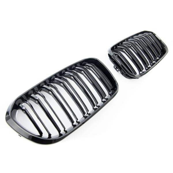 Sportgrill Kühlergrill Doppelsteg für BMW 3er F34 Gran Tourismo 13-20 glanz schwarz