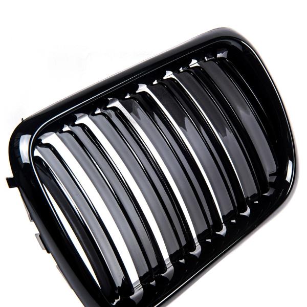 Sportgrill Kühlergrill Doppelsteg für BMW 3er E36  96-00 Hochglanz schwarz