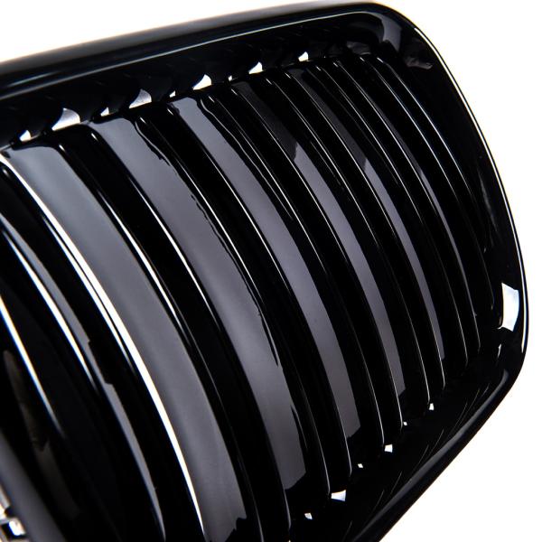 Sportgrill Kühlergrill Doppelsteg für BMW 3er E36  96-00 Hochglanz schwarz