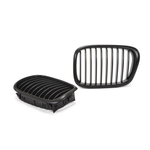 Sportgrill Kühlergrill Single für BMW 5er E39 95-03 schwarz/Matt