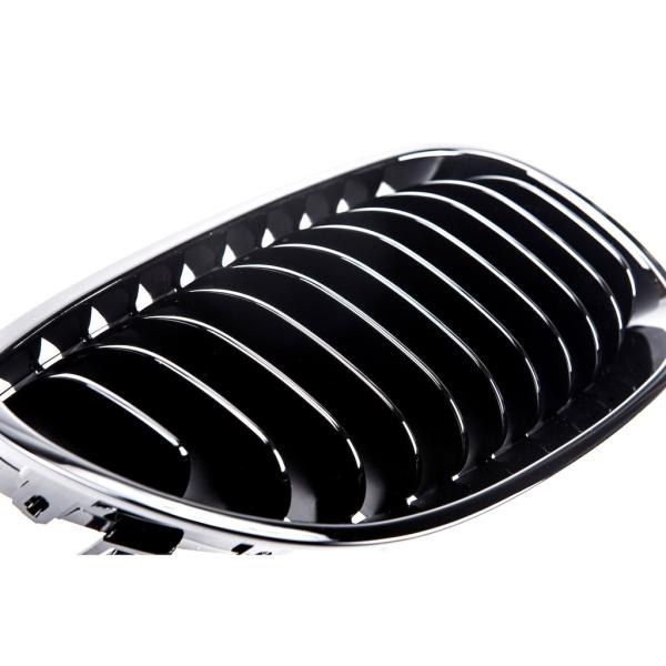 Sportgrill Kühlergrill Singel für BMW 5er E60 / E61 03-10 glanz schwarz