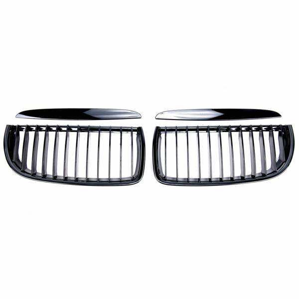 Sportgrill Kühlergrill Single für BMW 3er E90 / E91 05-08 Hochglanz schwarz