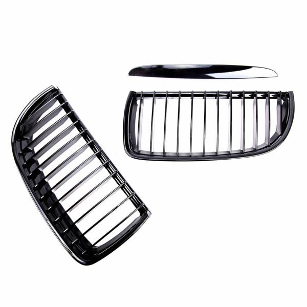 Sportgrill Kühlergrill Single für BMW 3er E90 / E91 05-08 Hochglanz schwarz