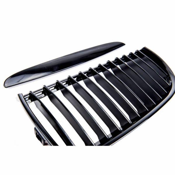 Sportgrill Kühlergrill Single für BMW 3er E90 / E91 05-08 Hochglanz schwarz