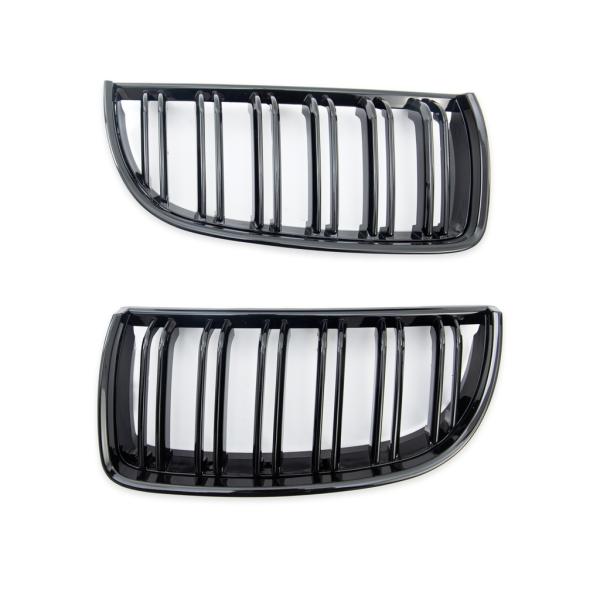 Sportgrill Kühlergrill Doppelsteg für BMW 3er E90 / E91 05-08 Hochglanz schwarz
