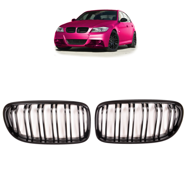 Sportgrill Kühlergrill für BMW 3er E90 / E91 08-11 schwarz Matt