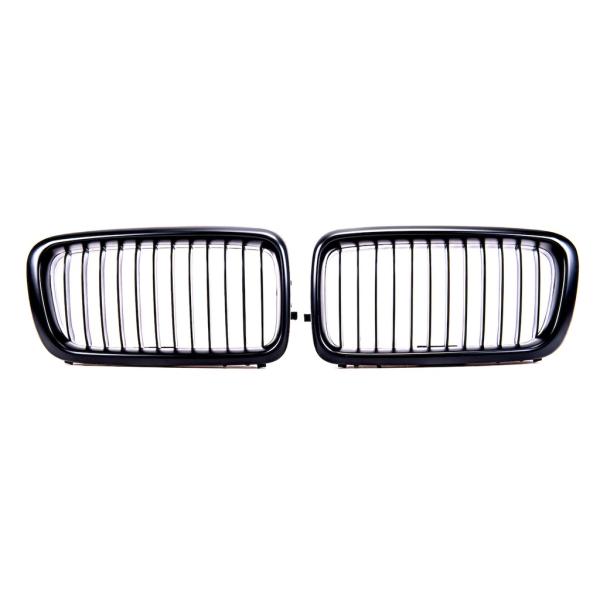 Sportgrill Kühlergrill Single für BMW 7er E38 94-01 Hochglanz schwarz