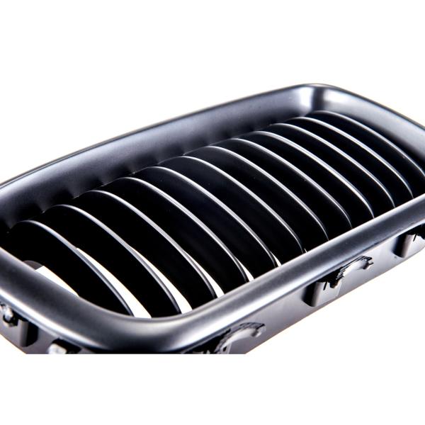 Sportgrill Kühlergrill Single für BMW 7er E38 94-01 Hochglanz schwarz