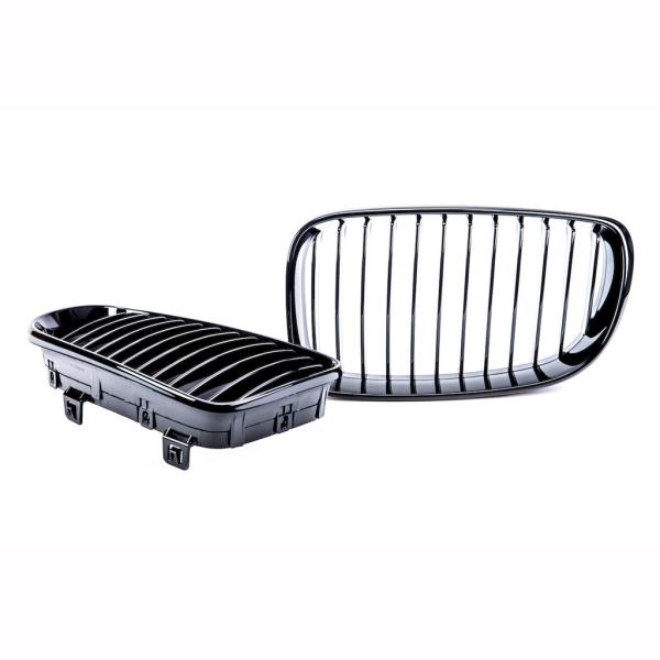Sportgrill Kühlergrill für BMW 1er E81 E82 E87 E88 07-12 Hochglanz schwarz