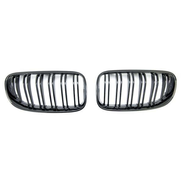 Sportgrill Kühlergrill Doppelsteg für BMW 3er E92 / E93 10-13 Hochglanz schwarz