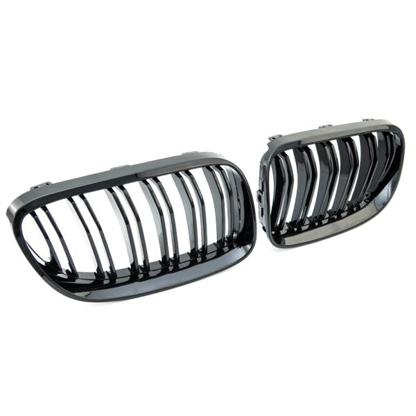 Sportgrill Kühlergrill Doppelsteg für BMW 3er E92 / E93 10-13 Hochglanz schwarz