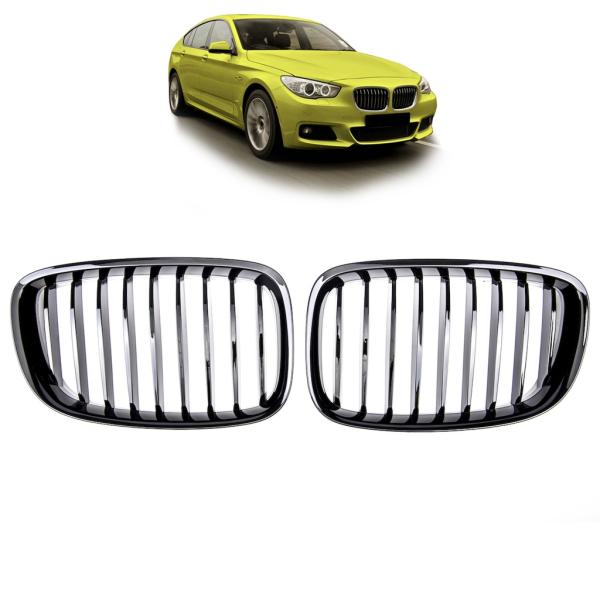 Sportgrill Kühlergrill Single für BMW 5er Gran Turismo F07  13-17 Hochglanz schwarz