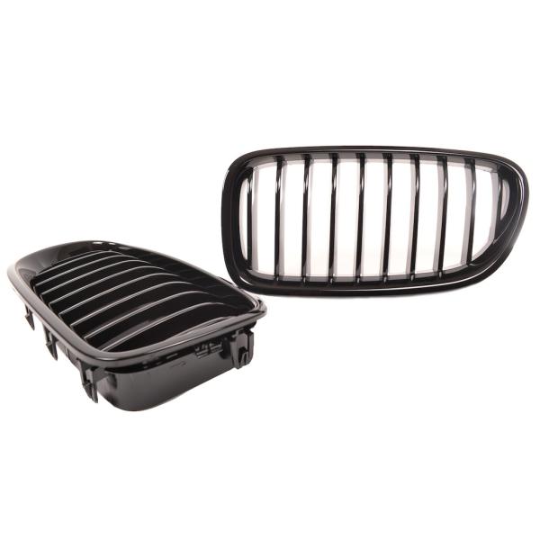 Sportgrill Kühlergrill für BMW 5er F10 / F11 09-16 Hochglanz schwarz