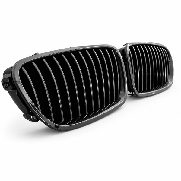 Sportgrill Kühlergrill für BMW 5er F10 / F11 09-16 Hochglanz schwarz
