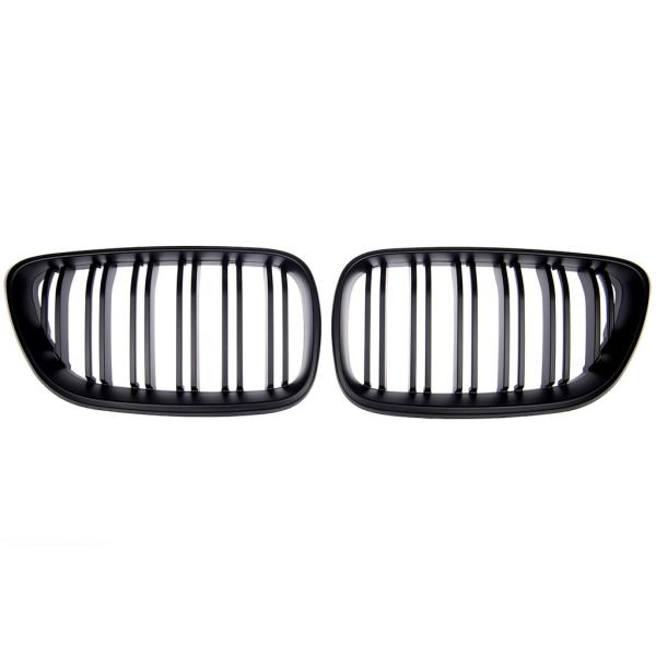 Kühlergrill SET Schwarz Matt Doppelsteg passt für BMW 2er F22 F23 235 240 M2