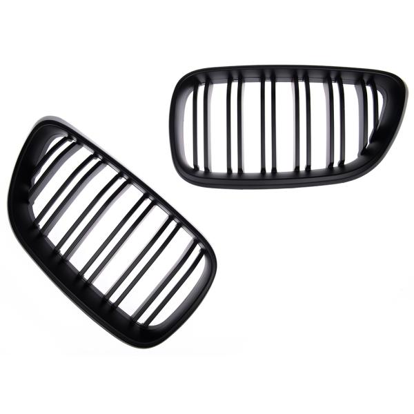 Kühlergrill SET Schwarz Matt Doppelsteg passt für BMW 2er F22 F23 235 240 M2