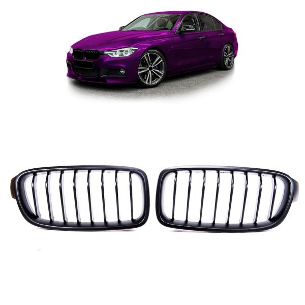 Kühlergrill Sport-Performance komplett Schwarz Matt passt für BMW F30 F31