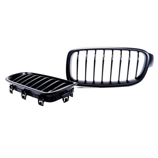 Kühlergrill Sport-Performance komplett Schwarz Matt passt für BMW F30 F31