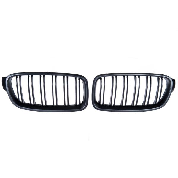 KÜHLERGRILL GRILL DOPPELSTEG FÜR BMW 3ER F30 F31 AB 11-19 SCHWARZ MATT