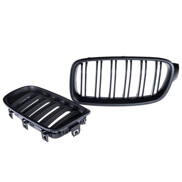 KÜHLERGRILL GRILL DOPPELSTEG FÜR BMW 3ER F30 F31 AB 11-19 SCHWARZ MATT
