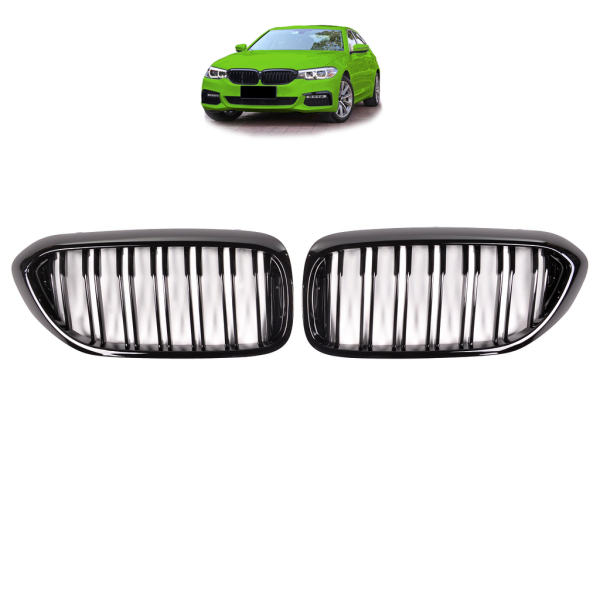 Sportgrill Kühlergrill kompatibel mit BMW 5er G30 / G31 16-20 glanz schwarz
