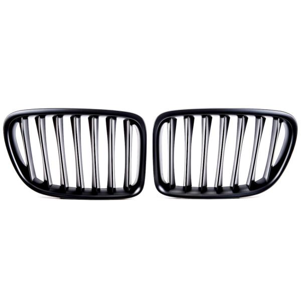 Sportgrill Kühlergrill Single kompatibel mit BMW X1 E84 09-15 glanz schwarz