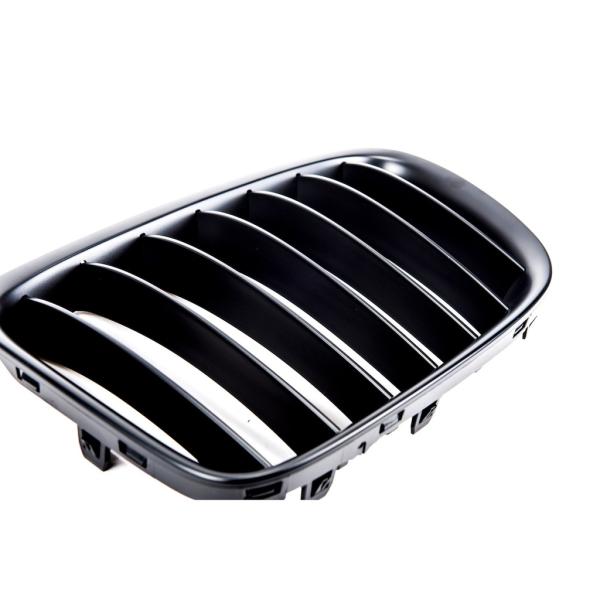 Sportgrill Kühlergrill Single kompatibel mit BMW X1 E84 09-15 glanz schwarz
