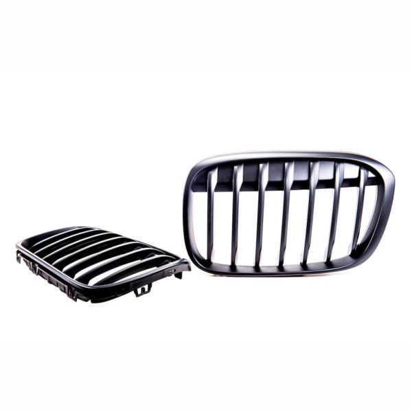 Satz Performance Kühlergrill Schwarz Grill Matt passt für BMW X1 F48  14 -19
