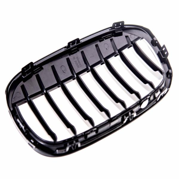 Sportgrill Kühlergrill Single kompatibel mit BMW X1 F48 14-19 schwarz glanz