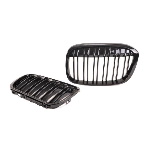 Sportgrill Kühlergrill kompatibel mit BMW X1 F48 14-19 Hochglanz schwarz