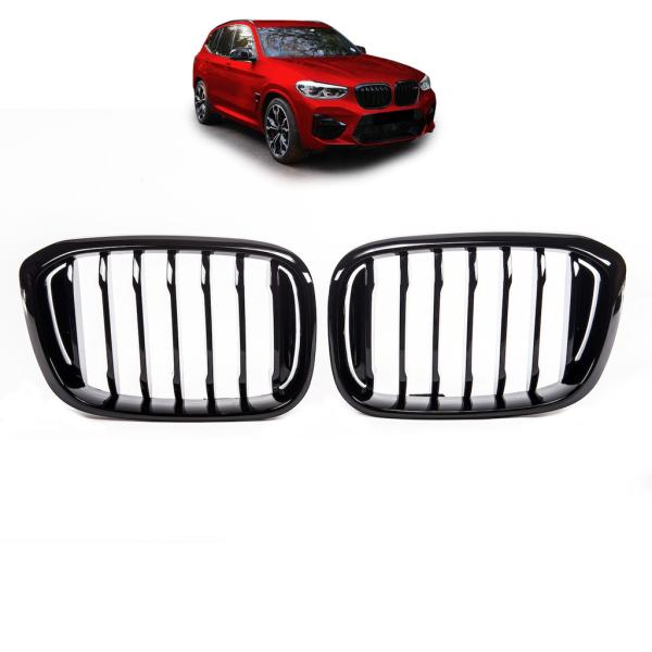 Sportgrill Kühlergrill für BMW X3 G01 17-21 Hochglanz schwarz