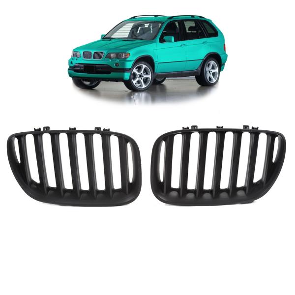 Kühlergrill / Sportgrill schwarz matt für BMW X5 E53  99-03
