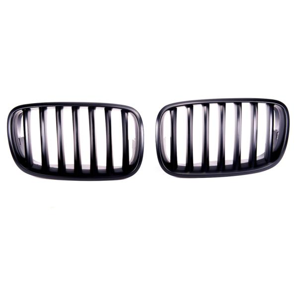 Kühlergrill / Sportgrill schwarz matt für BMW X5 X6 E70 E71 E72 08-14