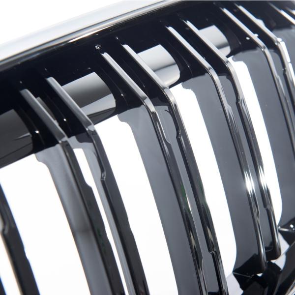 Set Sport Doppelsteg Kühlergrill schwarz Glanz passt für BMW 2er F44 Grand Coupe