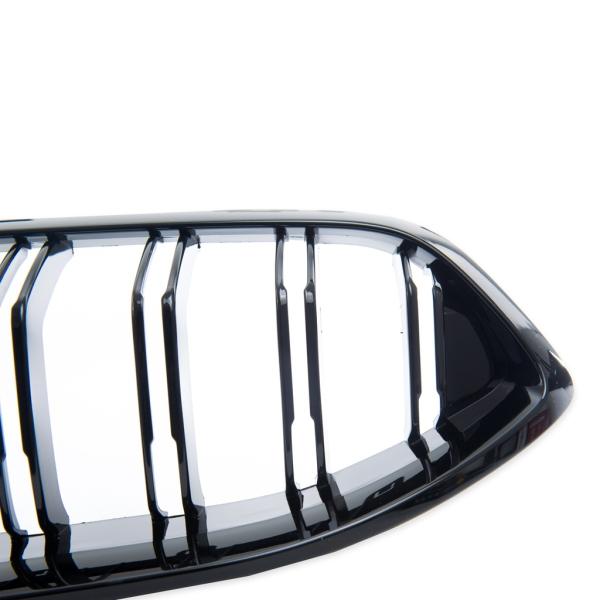 FÜR BMW 8ER G14 G15 G16 KÜHLERGRILL DOPPELSTEG GLANZ SCHWARZ 2018-2022