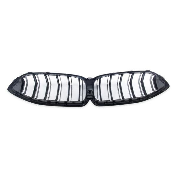 FÜR BMW 8ER G14 G15 G16 KÜHLERGRILL DOPPELSTEG GLANZ SCHWARZ 2018-2022