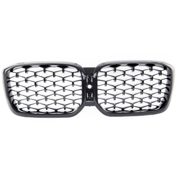 Sportgrill Kühlergrill kompatibel mit BMW X3 X4 ab 21- Diamond glanz schwarz
