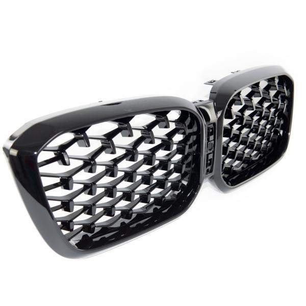 Sportgrill Kühlergrill kompatibel mit BMW X3 X4 ab 21- Diamond glanz schwarz