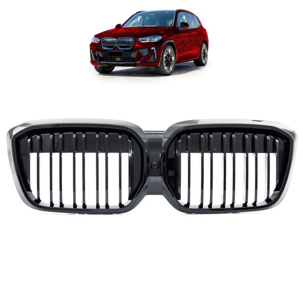 Sportgrill Kühlergrill kompatibel mit BMW iX3 G08 21- glanz schwarz