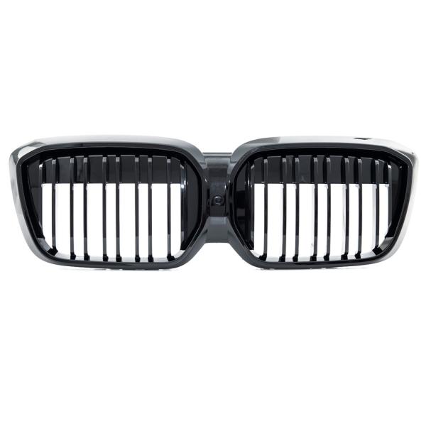 Sportgrill Kühlergrill kompatibel mit BMW iX3 G08 21- glanz schwarz