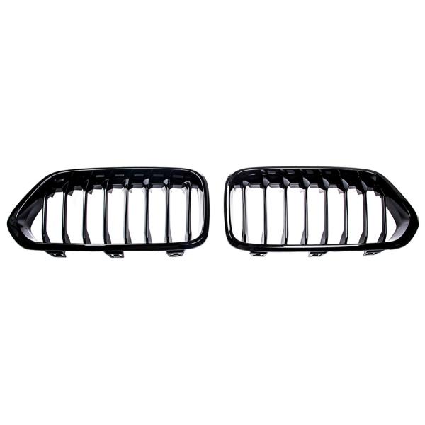 Sportgrill Kühlergrill kompatibel mit BMW X2 F39 17-23 glanz schwarz